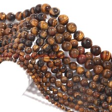Natural Yellow Tiger's Eye Gemstones Loose Beads 15" 4mm 6mm 8mm 10mm 12mm 14mm