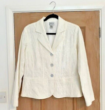 Ivory Tailored Short Peplum Jaquard Jacket 12