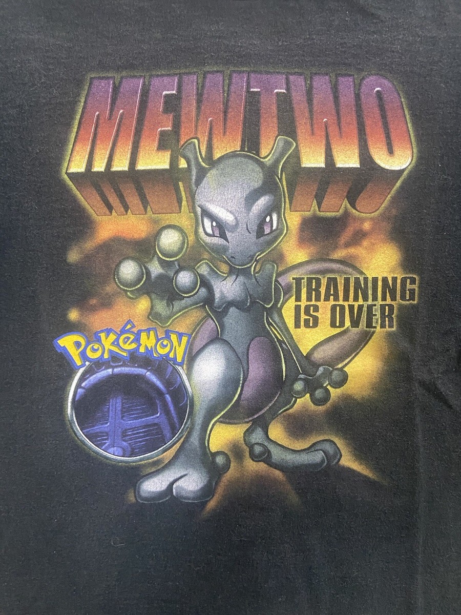 Vintage 1999 Pokémon Mewtwo Training Over T-Shirt Charizard