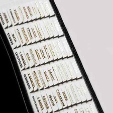 Leather Bible Tabs,for Women and Men,for Study Bible,80 Bible Index Tabs white 