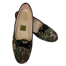 Vintage Daniel Green Slippers 50s 60s Size 6.5 B Multicolor Comfy Glamorous,