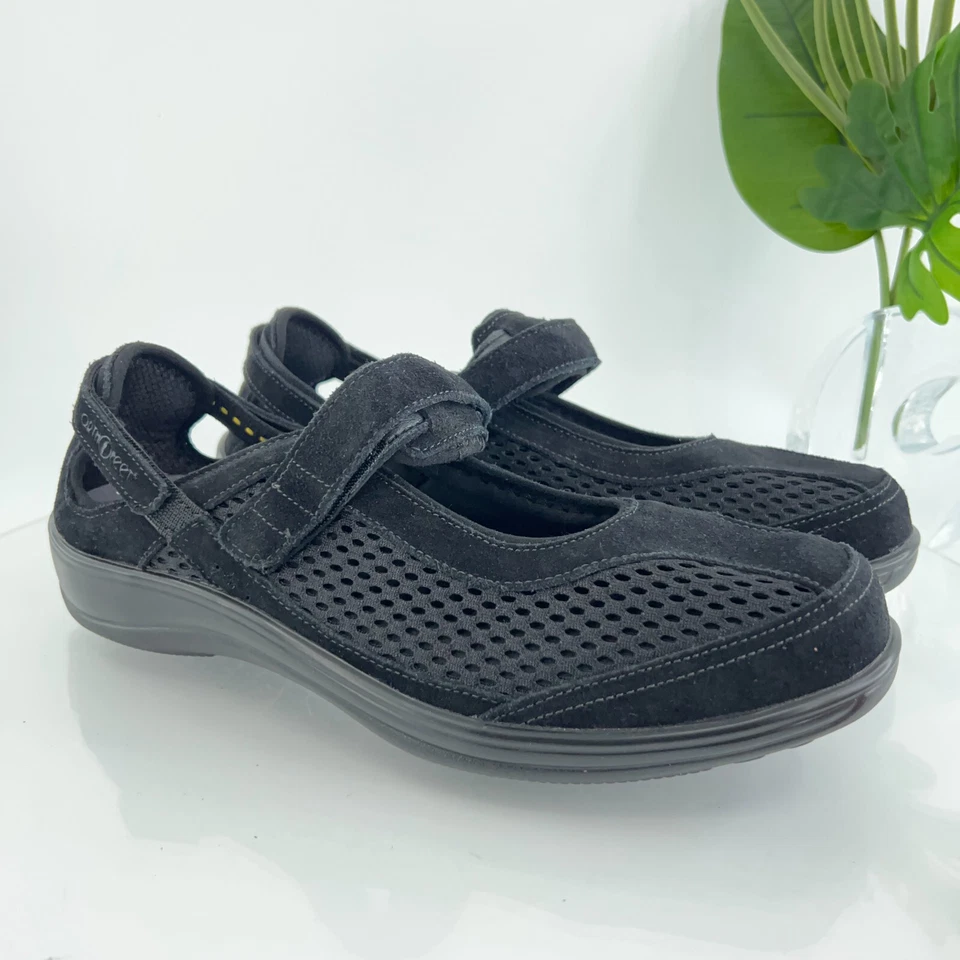 Orthofeet 893 Sanibel Mary Jane Women's 12 Wide Black Comfort Orthotic Shoes - Image 2 of 4