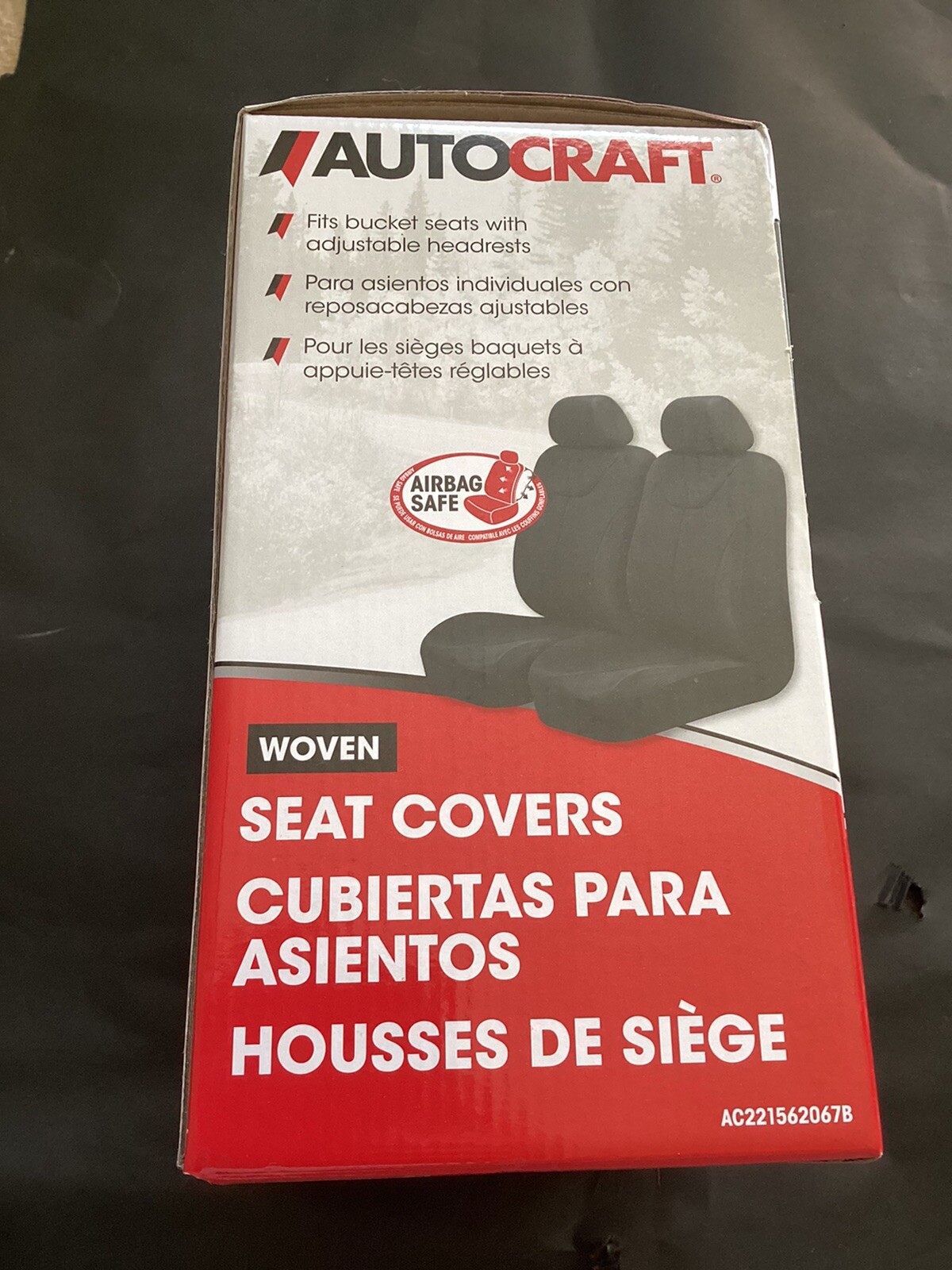 AutoCraft Woven Seat Covers, AC221562067B, Woven Black Fiber eBay