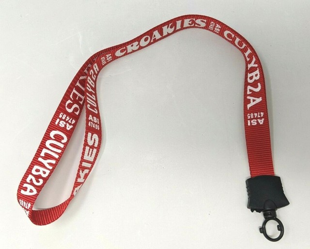 Croakies Culyb2a Red Promo Advertising Lanyard with Loop End Attachment
