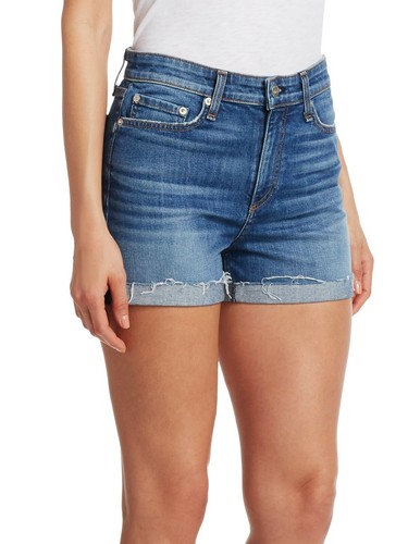 Womens Nina High Rise Shorts Denim 