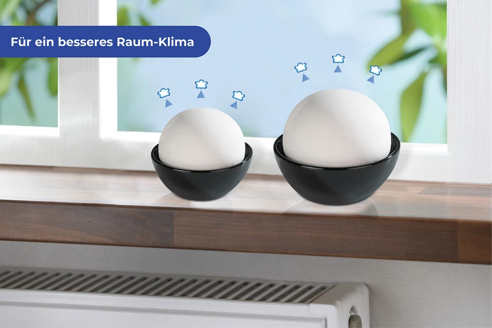 WENKO 2er Luft Raum Befeuchter 50ml 200ml Humidifier Raum Rondo Keramik WC - Bild 2 von 4