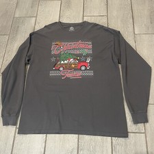 BUC-EE'S GRAY LONG SLEEVED T-SHIRT CHRISTMAS IN TEXAS SIZE 2XL