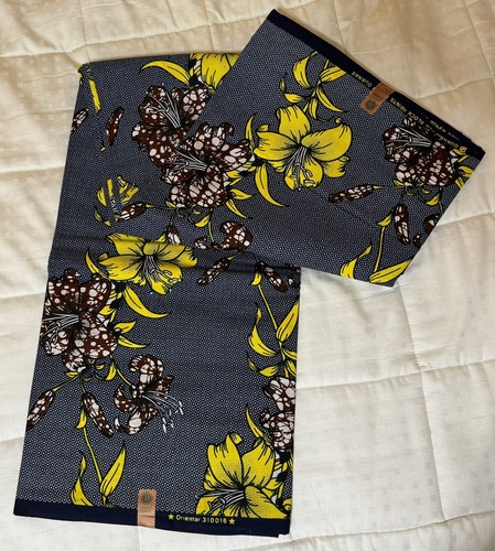 Ankara/Kitenge Fabric from Tanzania, 6 Yards of African Wax Print, 100% cotton - Picture 2 of 2