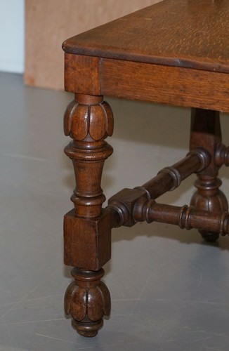 EIGHT HAND CARVED WALNUT GOTHIC REVIVAL DINING CHAIRS CIRCA 1840 STUNNING FRAMES - Picture 10 of 12