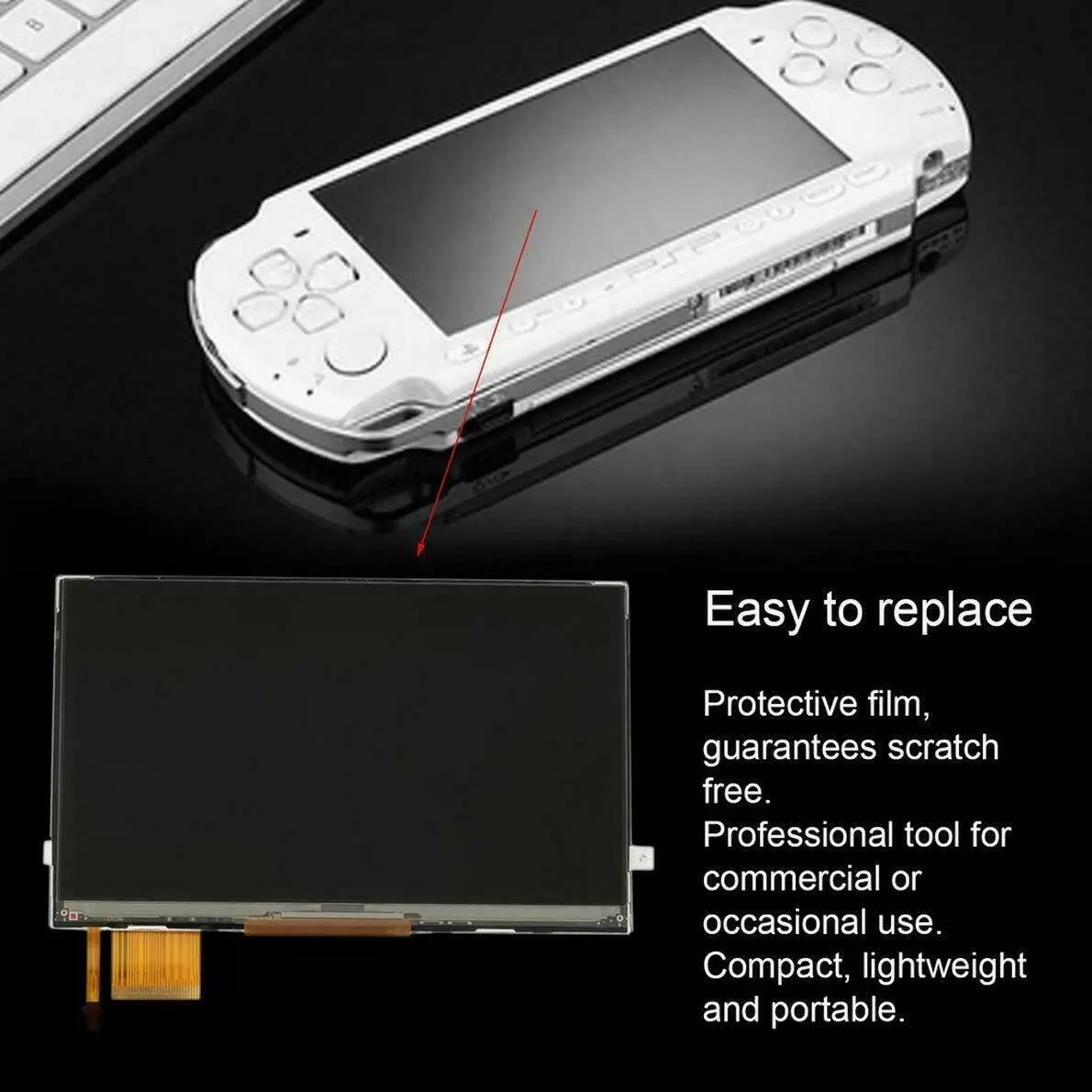 For Sony PSP3000 PSP 3000 3001 Handheld Gaming Console LCD Screen