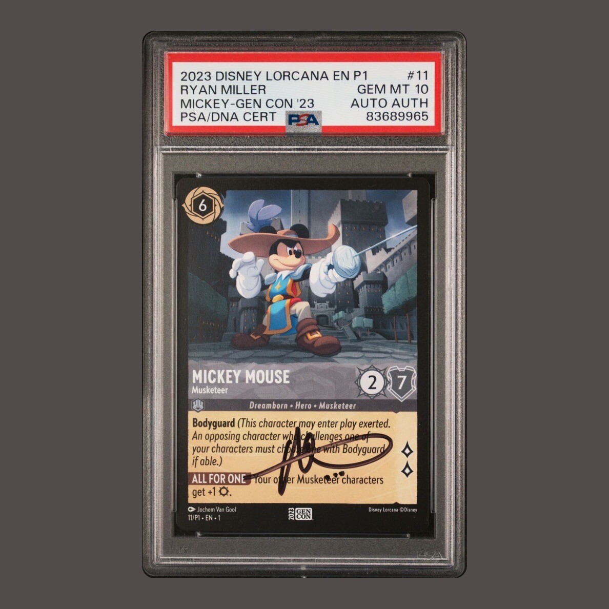 lorcana ミッキーマウス gencon 2023 プロモ Disney Lorcana GenCon Mickey Mouse Musketeer Promo Card Ryan
