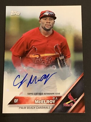 2016 TOPPS PRO DEBUT #86 C J MCELROY *CERTIFIED AUTO*  PALM BEACH CARDINALS