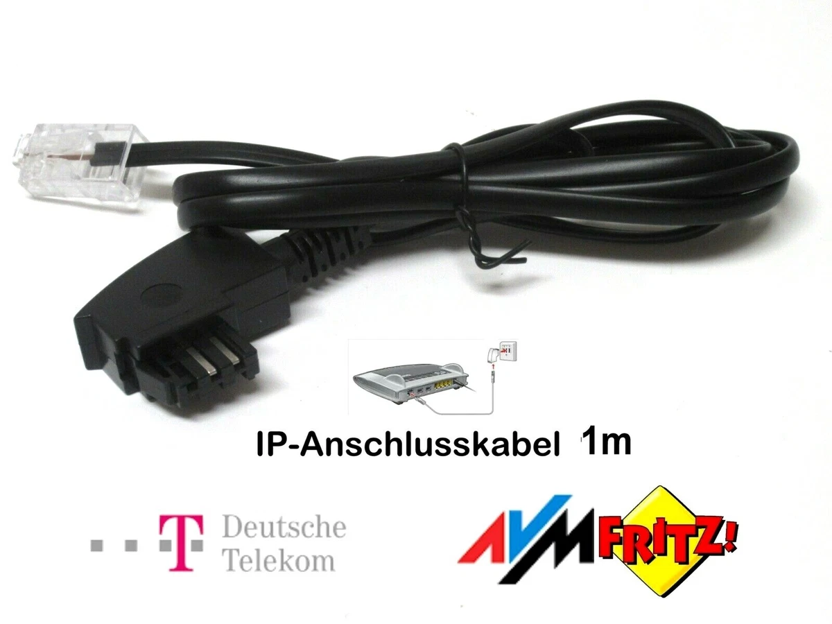 15m TAE Auf RJ45 DSL-VDSL Internetkabel – Schwarzes Verlegekabel Für Fritz!Box, Speedport & Router, Für Hohe Datenübertragung