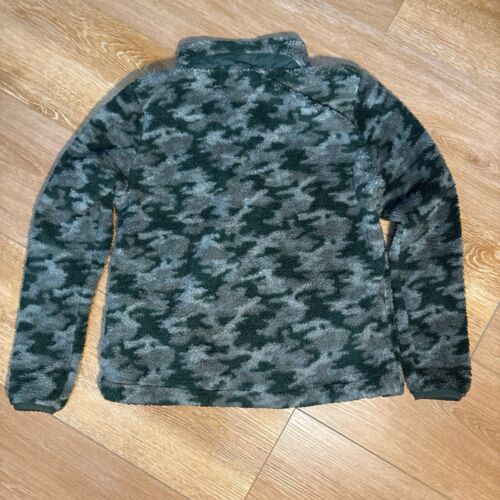 Eddie Bauer Men’s size Medium Button Up Desert Camo Sherpa Fleece Jacket - Picture 2 of 4