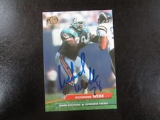 1992 Ultra # 229 Richmond Webb Autograph Signed Auto Card (M2) Miami Dolphins