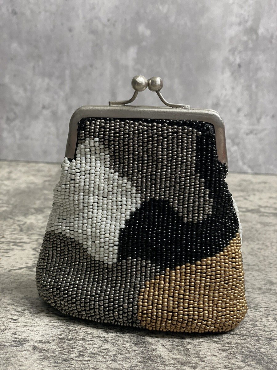 【新品】apolina Beaded Dinah Coin Purse David Jeffrey Neutral Colors Beaded Bag/Coin Purse | eBay