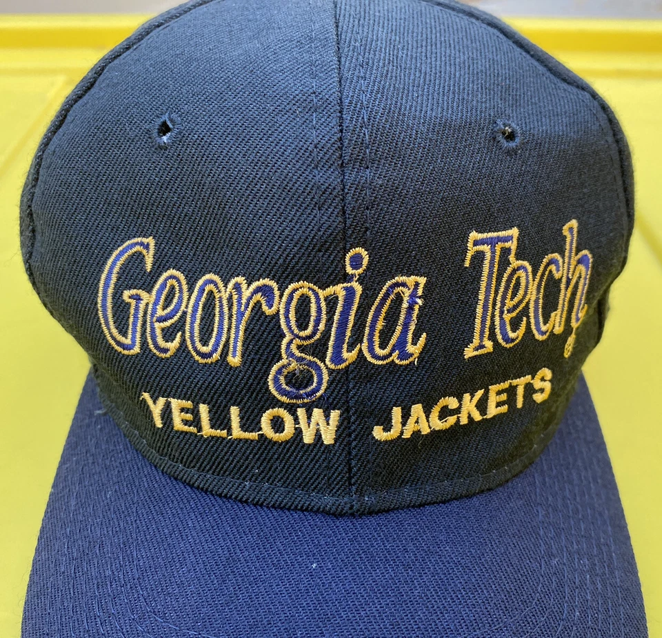 Vintage Georgia Tech Yellow Jackets Sports Specialties Script Snapback Hat Cap - Image 4 of 4
