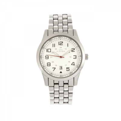 Elevon Garnison Herren Silber Armbanduhr mit Datum ELE105-1