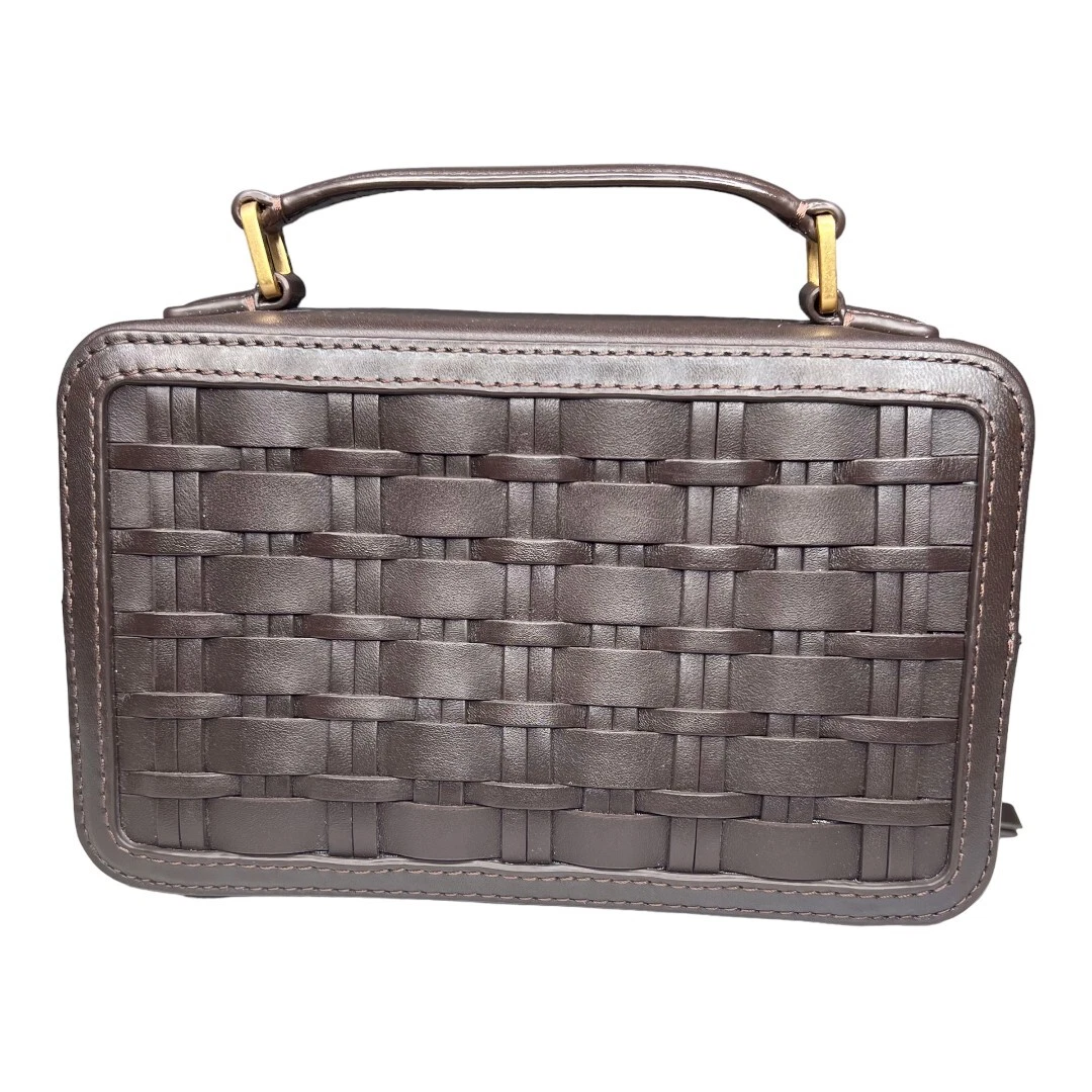 Mini borsa a tracolla Tory Burch Britten tessuto manico superiore catena