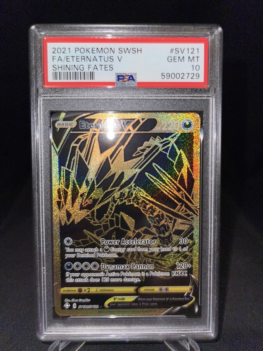 Pokemon Shining Fates Full Art Eternatus V Card SV121 *GEM MINT PSA 10* |  eBay