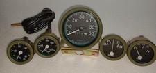 Willys Mb Jeep Ford Gpw Gauges Kit - Speedometer-temp-oil-fuel-ampere Green Willys Mb Jeep Ford Gpw Gauges Kit - Speedometer-temp-oil-fuel-ampere Green