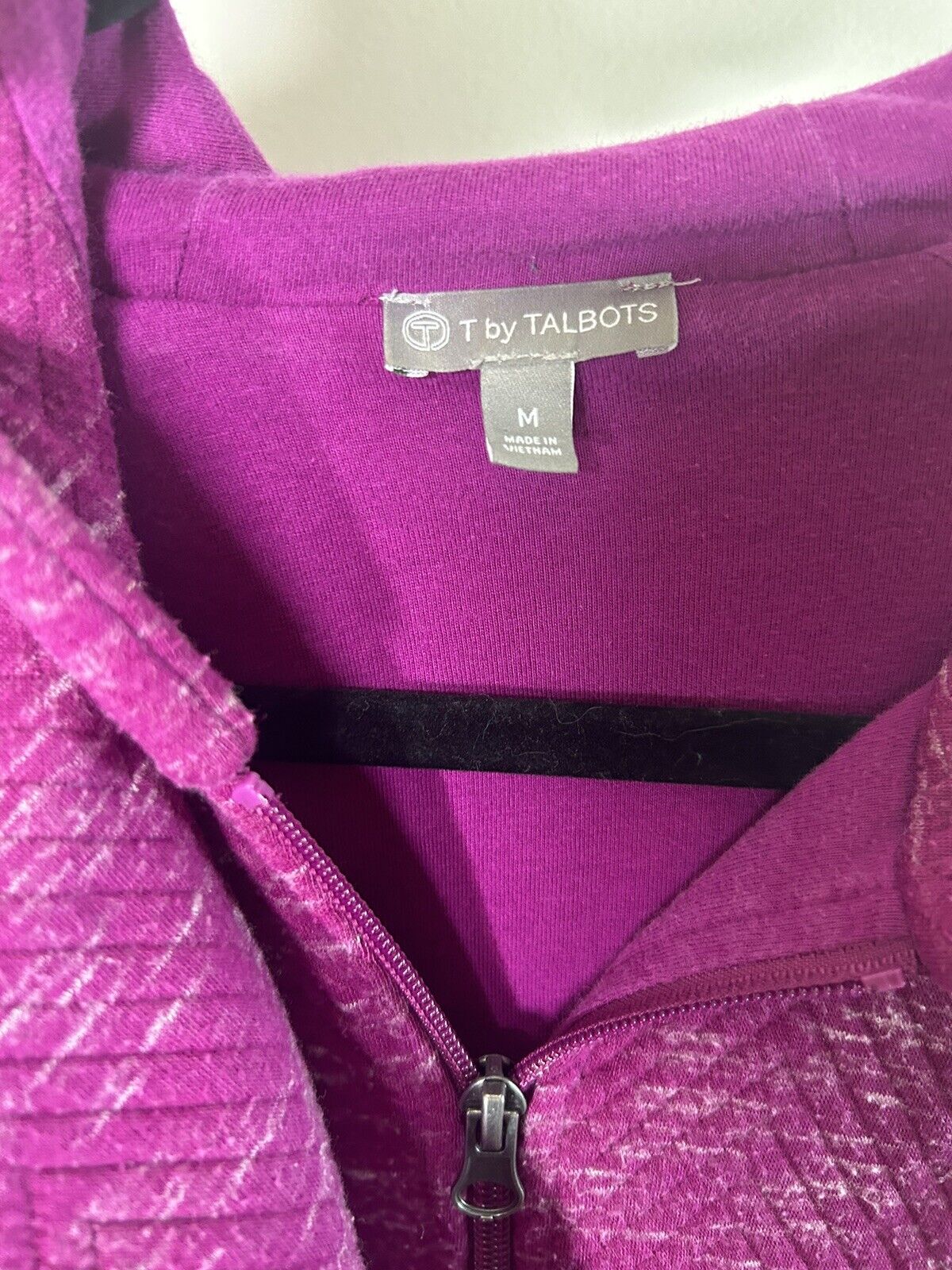 T by Talbots Jacket Fleece Lined Purple Pink Hood… - image 11