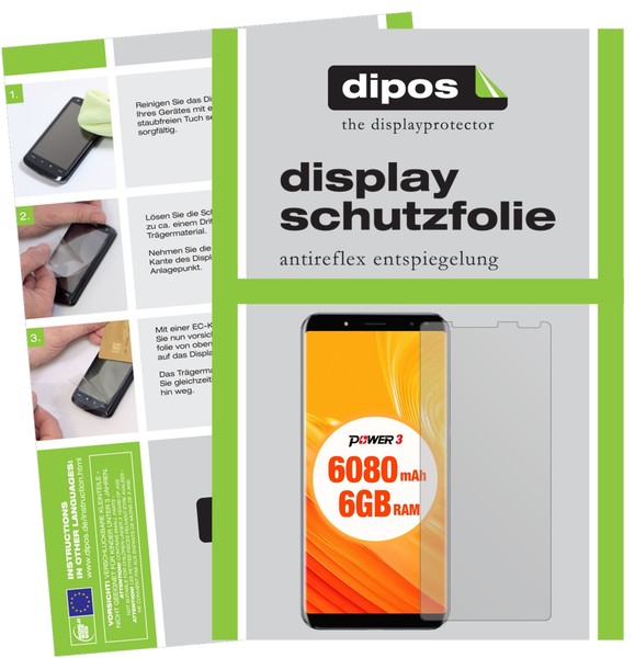 6X Schutzfolie FüR Ulefone Power 3 Matt Displayschutzfolie Folie Display Schutz-image