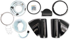 Drag Specialties Black Headlight Nacelle Kit for 7" Light 86-17 Harley Softail
