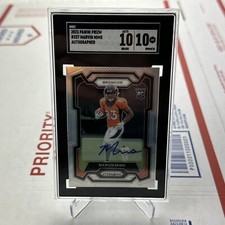 2023 Panini Prizm Marvin Mims Rookie SGC Auto 10 Gem Mint 10 Denver Broncos