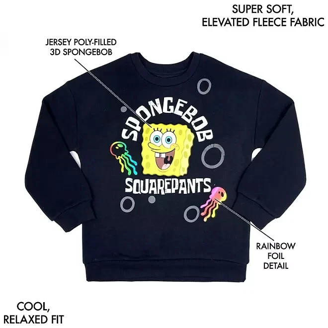 Sudadera de cuello redondo Bob Esponja para niños talla S 6-7 Foto 4 de 4