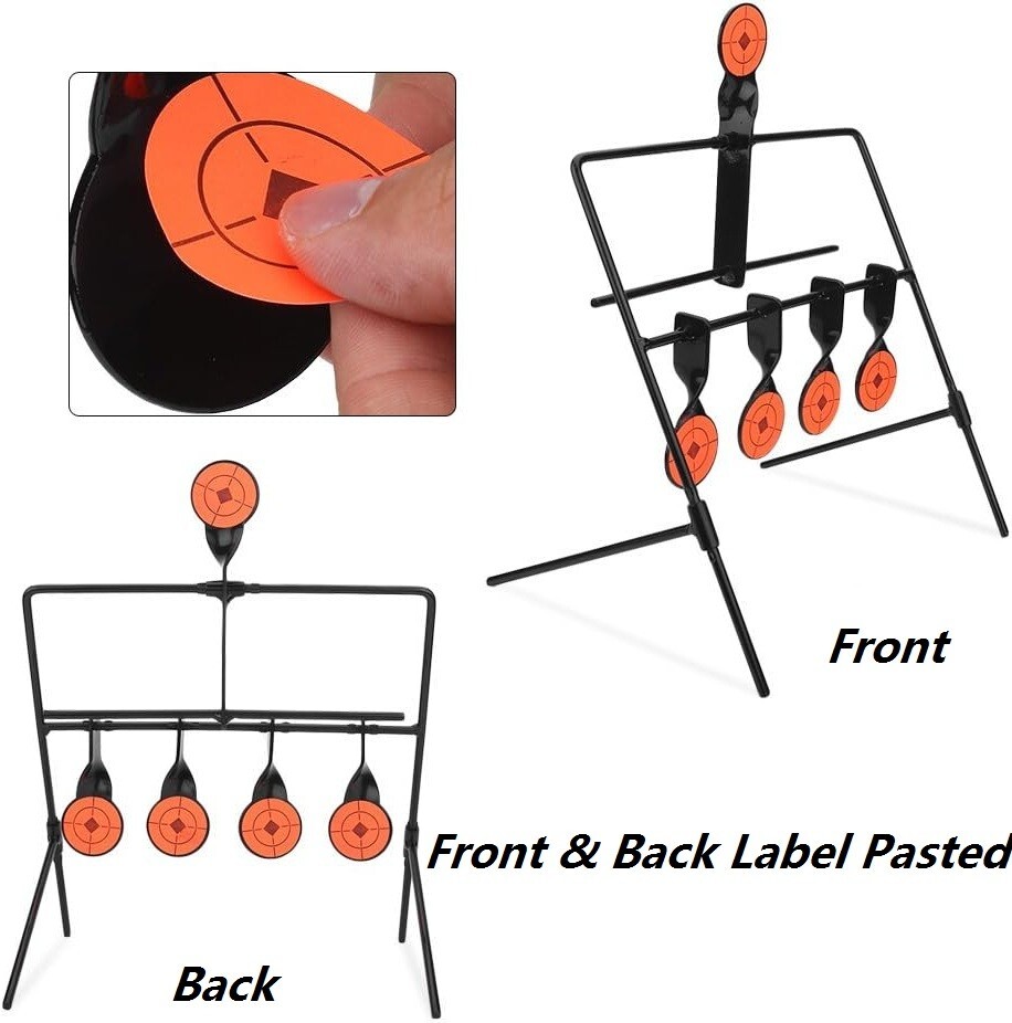 Self Resseting Target 5x Targets Self Resetting Portable Spinning Rifle Air Gun Shooting ...