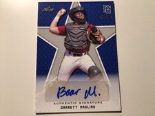 2020 Garrett Madliak Leaf Perfect Game Blue Auto #15/15 Georgia. 002