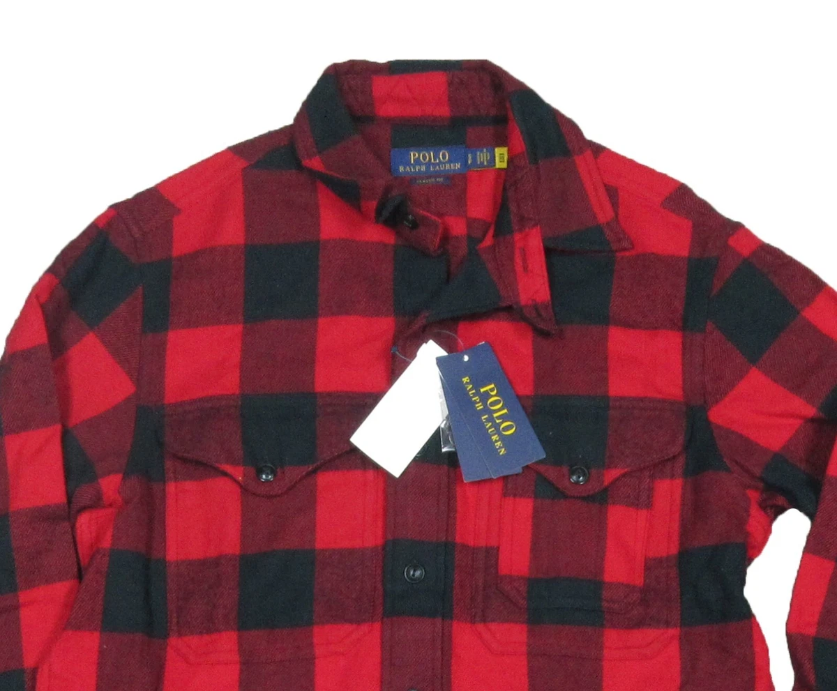 Black and red top polo button down