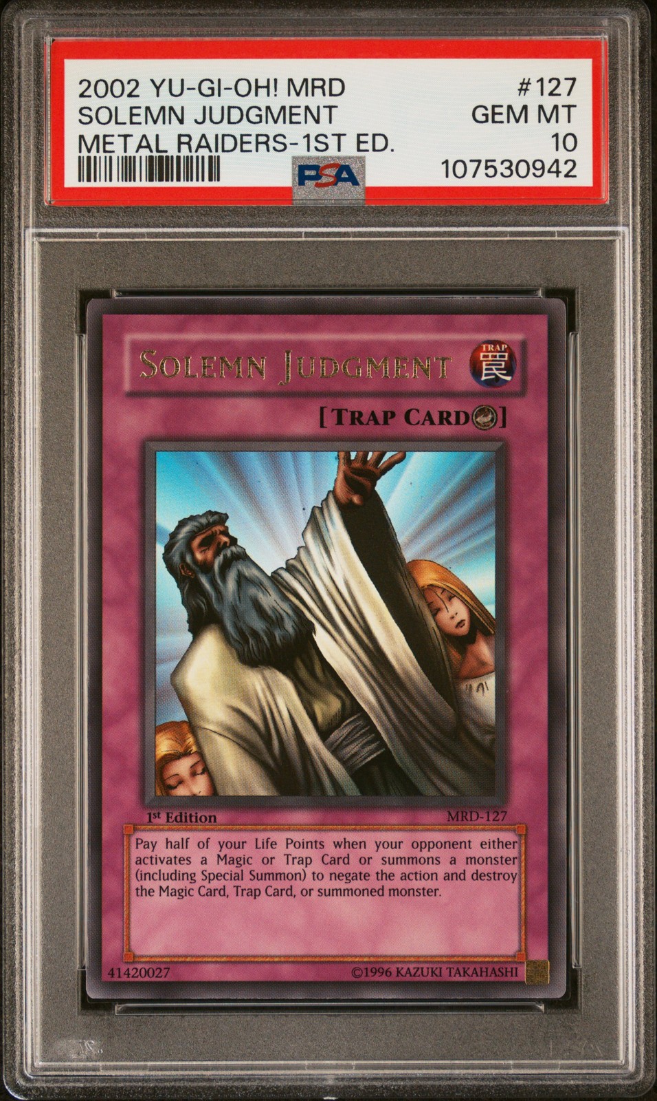 Solemn Judgment MRD-127 1st Edition Ultra Rare Yugioh PSA 10 *942