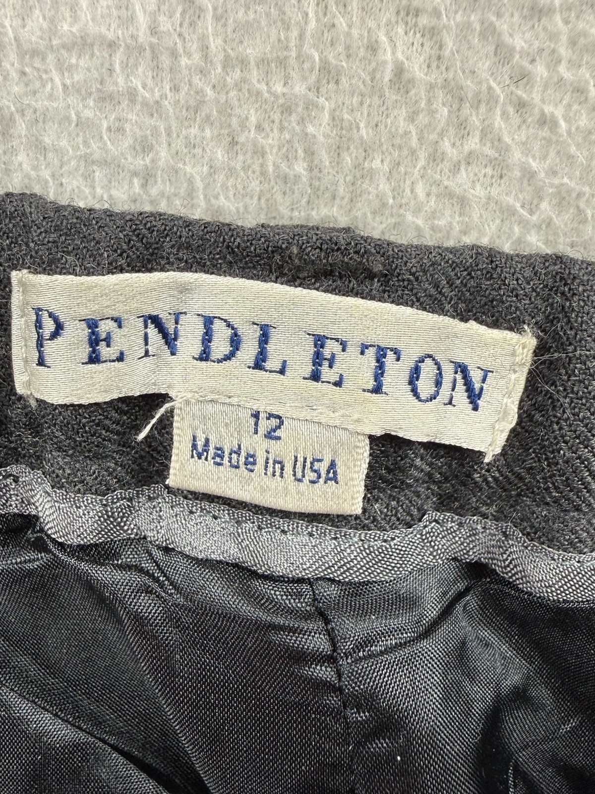 Pendleton Virgin Wool Lined Gray Pants Size 12 - image 7