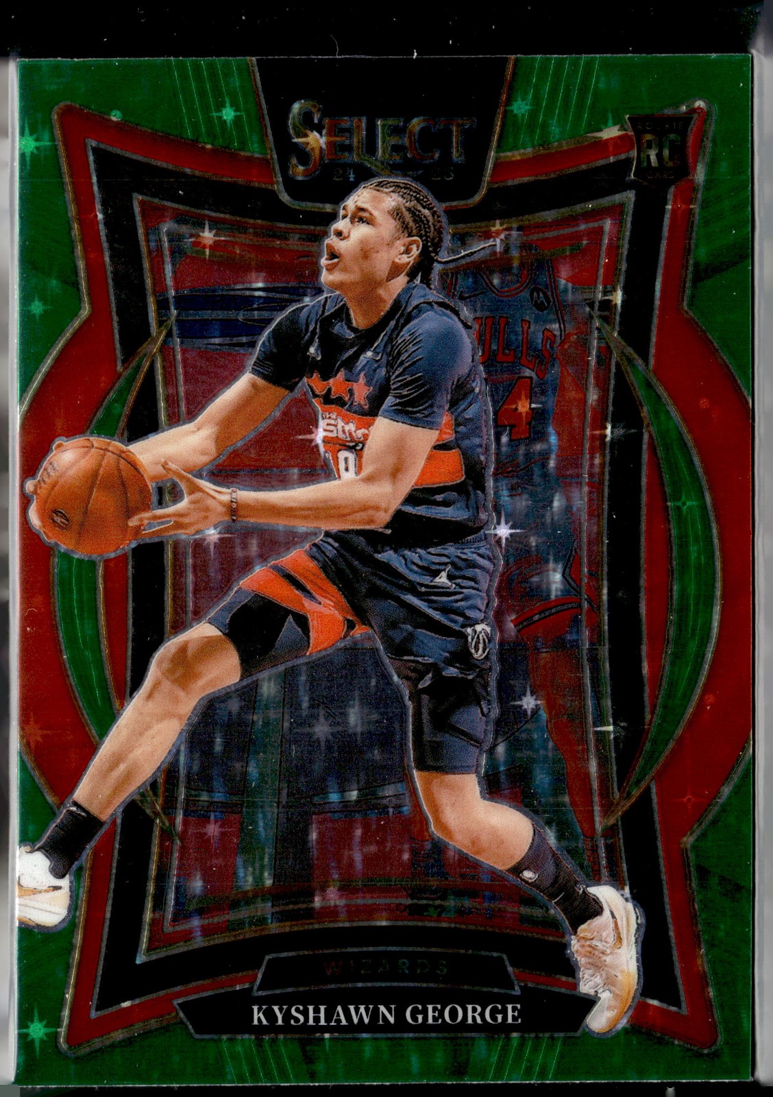 2024-25 Panini Select #85 Kyshawn George Green Stars Prizm