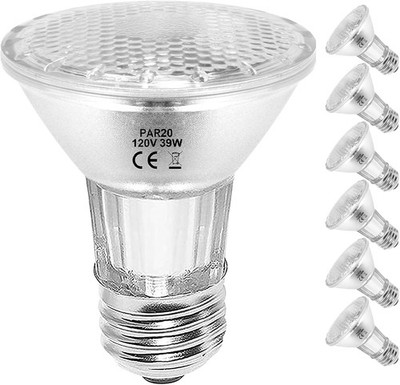 Par20 Bulbs, 6 Pcs 120V 50W Light 6 Count (Pack of 1), Warm White