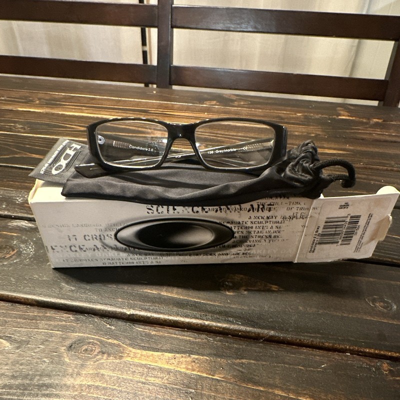 Oakley Candidate 2.0 Rectangle Reading Eyeglasses +1.25 Black/Clear MPN 30-564
