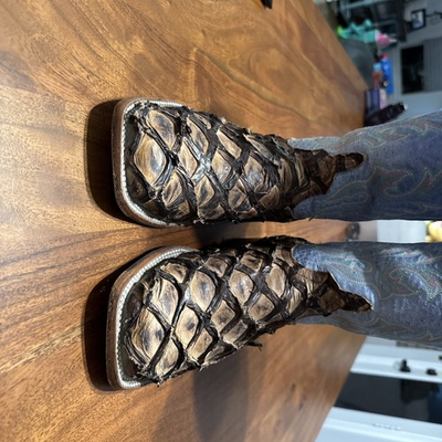 #ad HORSE POWER PIRARUCU CIGAR MATTE BIG BASS BOOT MENS WESTERN HP8007 8.5ee $305.00