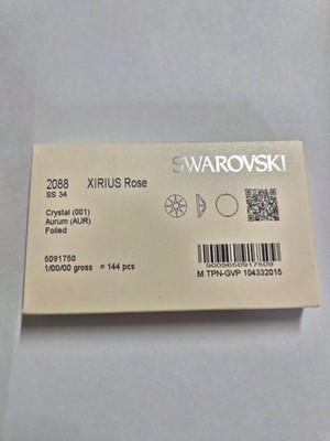 Swarovski Flatback(No Hotfix) Rhinestone CRYSTAL AURUM SS34 144 PCS