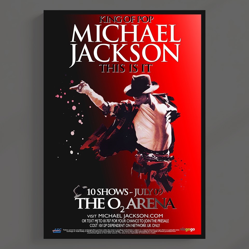 Michael Jackson 'This Is It' Tour Concert Poster MULTI-PRINT or 3