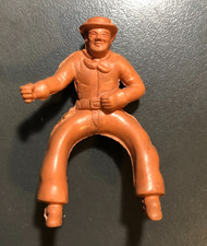 Marx 1950s Roy Rogers 60mm Chubby Cowboy Rider, Sienna Vinyl Plastic  