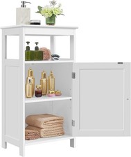 Yaheetech Badezimmerschrank 4-fach 3 H&ouml;hen 45x30x