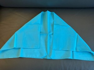 Vintage 1960's Silk Style Scarf - Turquoise - Beautiful