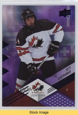 2024 Team Canada Juniors Purple Patterned Foilboard Jett Luchanko #37 READ 12v7