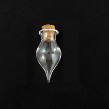 Lot 10/20/50pcs Mini Empty Teardrop-shaped Vials Glass Bottles Pendant Vial Cha