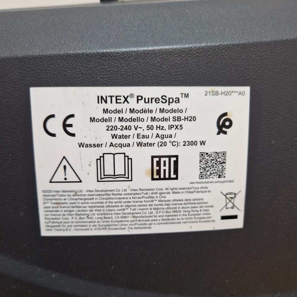Intex PureSpa Hot Tub Pump and Control Unit SB-H20 Inflatable HotTub 220-240V - Image 2 of 4