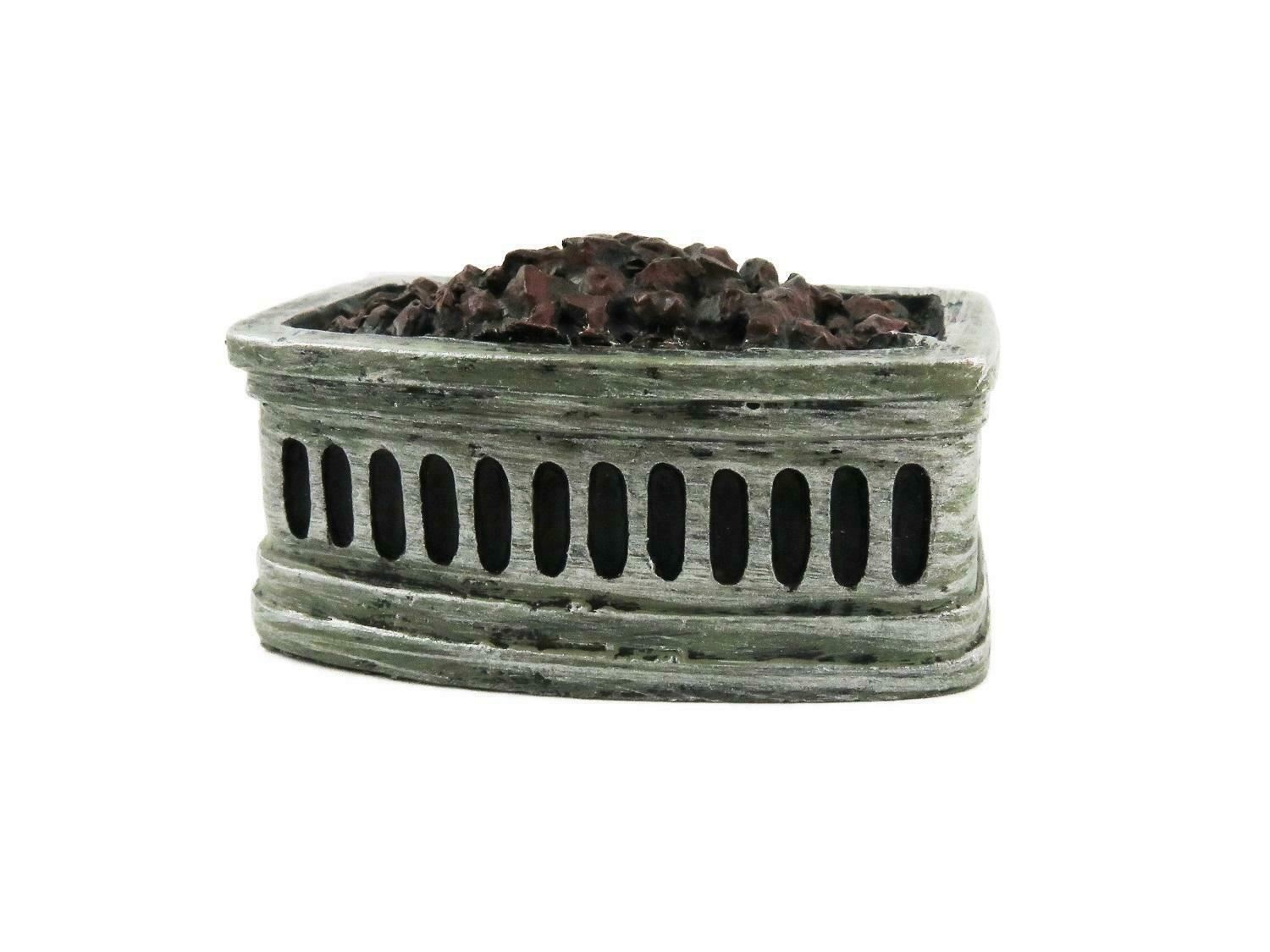 Dolls House Fire Grate Basket with Glowing Coals Resin Fireplace Accessory