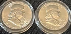 1961 Franklin Half Dollar | Lot of 2 | 90% Silver | No Mint Mark | Estate Coins