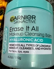 Erase It All Makeup Cleansing Balm with Hyaluronic Acid, Replumping Facial Clean